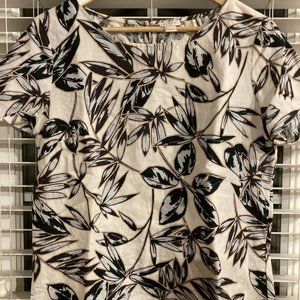 J.Crew Factory Linen Cotton Palm Tree Leaves Blouse - S